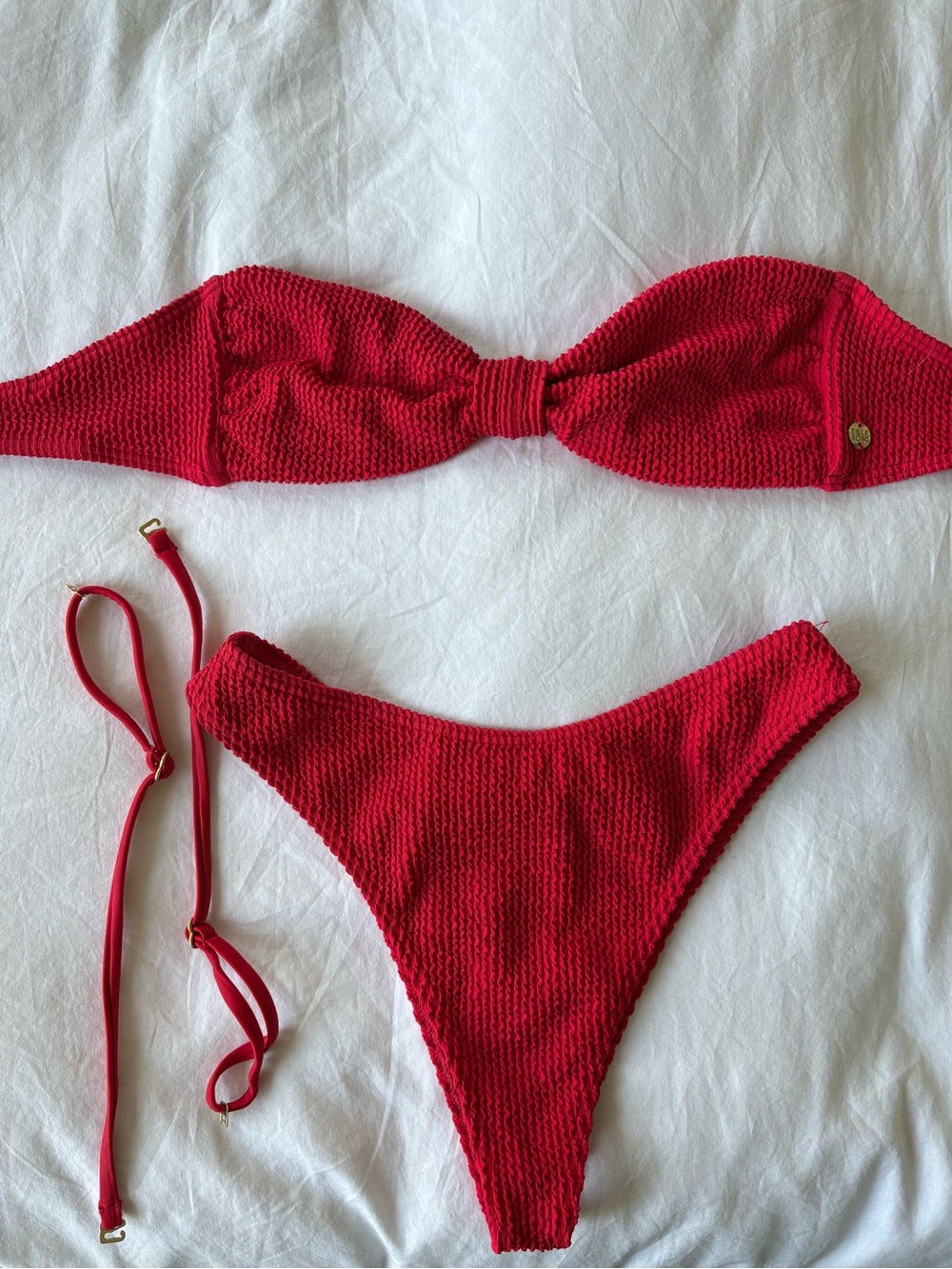 Billabong red high waisted bikini